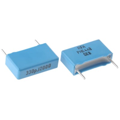 KEMET Film Capacitor ±5% Tolerance 330 pF 2 kV DC 700V AC Through Hole PHE448