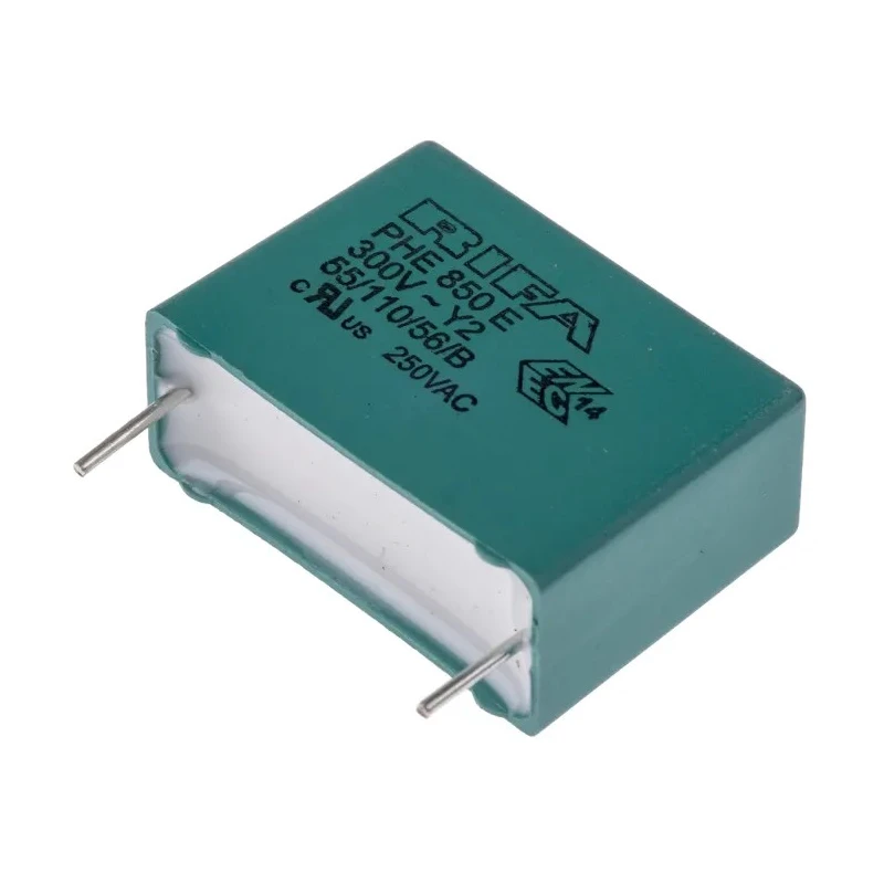KEMET Film Capacitor Y2 100 nF ±20% 1.25 kV DC 300 V AC Through Hole Radial Terminal PHE850
