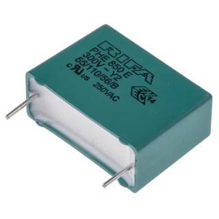 KEMET Film Capacitor Y2, ±20 %, 100 nF, 1.25 kV dc, 300V ac, Through Hole PHE850