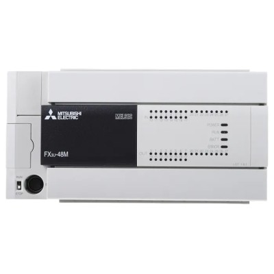 Mitsubishi Electric FX3U Series Logic Module 24-Input Sink Input 24 Transistor Outputs DIN Rail Mount FX3U-48MT/ESS