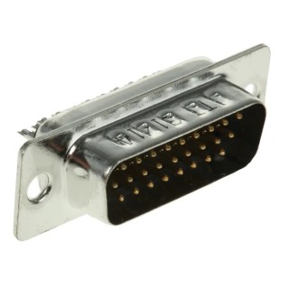 ITT Cannon D-Sub Connector 26 Contacts Straight 2.29 mm Pitch Panel Mount Male ZDAA-26P