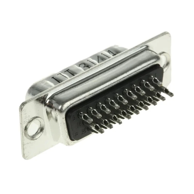 ITT Cannon D-Sub Connector 26 Contacts Straight 2.29 mm Pitch Panel Mount Male ZDAA-26P