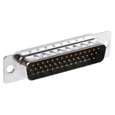 ITT Cannon ZDUA 44 Way Straight 2.29 mm Pitch Panel Mount D-Sub Connector Male ZDBA-44P
