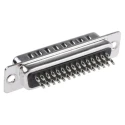 ITT Cannon ZDUA 44 Way Straight 2.29 mm Pitch Panel Mount D-Sub Connector Male ZDBA-44P
