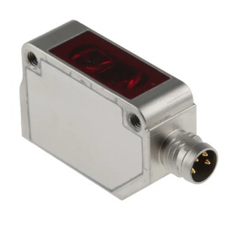 Omron Diffuse Photoelectric Sensor, Block Sensor, 1 m Detection Range, PNP Output, IP69K Stainless Steel Housing E3ZM-D87