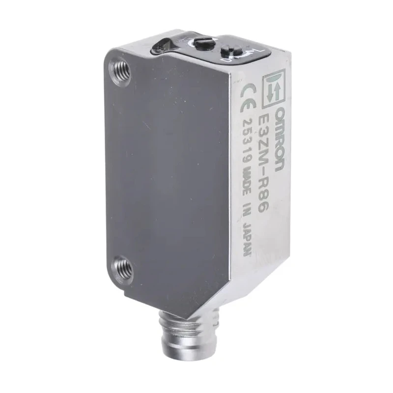 Omron Retroreflective Photoelectric Sensor, Block Sensor, Detection Range 100 mm to 4 m, PNP Output, Stainless E3ZM-R86