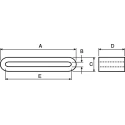 Wurth Elektronik Flat Cable Ferrite Core 1.3 mm 44 mm, 34 Max. Wires 7427218
