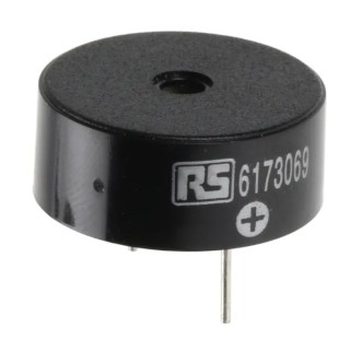 RS PRO Piezo Buzzer Component Through Hole Mount 3 V to 20 V DC, Continuous Tone 95 dB 23.5 mm Diameter 9.5 mm 617-3069
