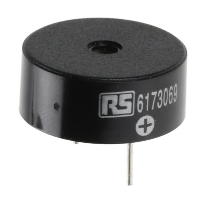 RS PRO Piezo Buzzer Component Through Hole Mount 3 V to 20 V DC, Continuous Tone 95 dB 23.5 mm Diameter 9.5 mm 617-3069