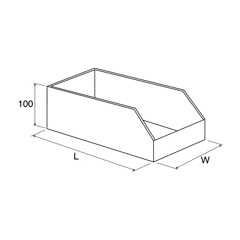 RS PRO Polypropylene Storage Bin 150 mm x 75 mm x 100 mm Blue 617-3176