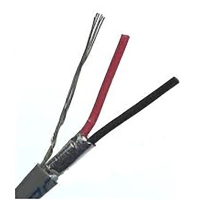Belden 1 Screened Audio Cable, 22AWG, Solid Tin Copper Wire Conductor, Polypropylene Jacket, 304 m Length, Black 8450 0101000