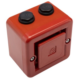 e2s High Output Electronic Sounder Surface Mount Red Housing IP66, 10-Tone, 100 dB at 1m, 30V DC SONF1DC24R