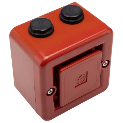 e2s High Output Electronic Sounder Surface Mount Red Housing IP66, 10-Tone, 100 dB at 1m, 30V DC SONF1DC24R