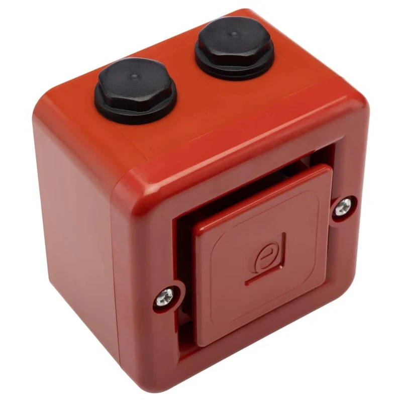 e2s High Output Electronic Sounder Surface Mount Red Housing IP66, 10-Tone, 100 dB at 1m, 30V DC SONF1DC24R