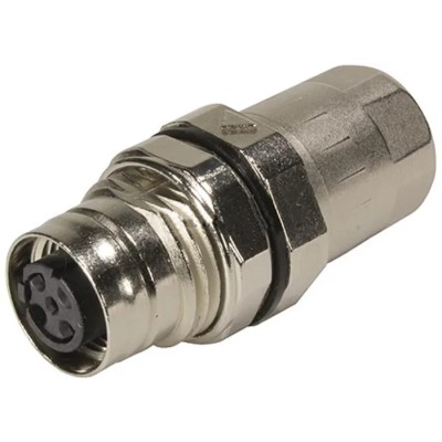 HARTING Circular Connector, 4 Contacts, Cable Mount, M12 Size, Socket Female, IP65 IP67 Rated, Zinc Housing 21038812425