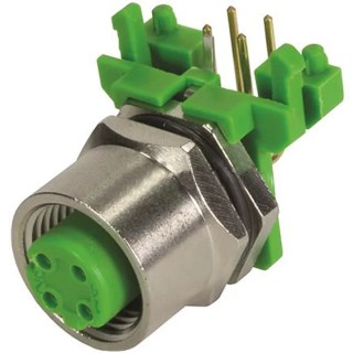 HARTING Circular Connector, 4 Contacts, PCB Mount, M12 Connector Socket Female, Protection, 250V, 4A, Threaded Mating IP67