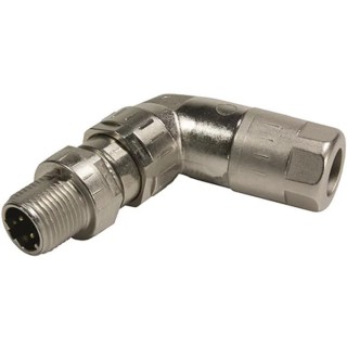 HARTING Circular Connector, Cable Mount, 8 Contacts, M12 Connector, Plug Male, Threaded Mating, IP65/IP67, Zinc 21038813805