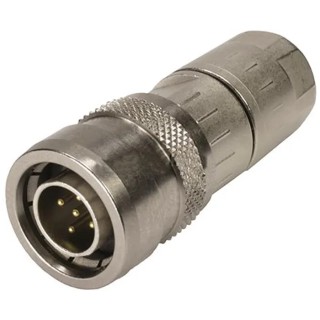 HARTING Circular Connector, 5 Contacts, Cable Mount, Socket, Male, IP54, 60V, 4A, Zinc Housing 21038211530