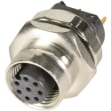 HARTING Circular Connector, 8 Contacts, PCB Mount, Socket Female, M12 Connector, A-Coded, , Zinc Housing, 30V, 2A IP67