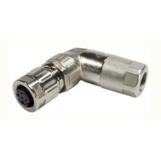 HARTING Circular Connector 8 Contacts Cable Mount M12 Socket Female IP65 IP67 Right Angle Threaded 30V Zinc 21038214805