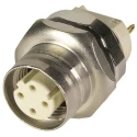 HARTING Circular Connector 4 Contacts PCB Socket Female M12 Series D-Coded IP67 50V 4A IP67