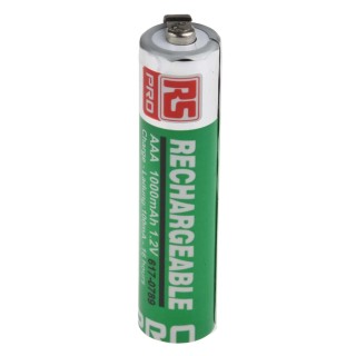 RS PRO Nickel Metal Hydride Rechargeable AAA Battery 1 Ah 1.2 V 617-0789
