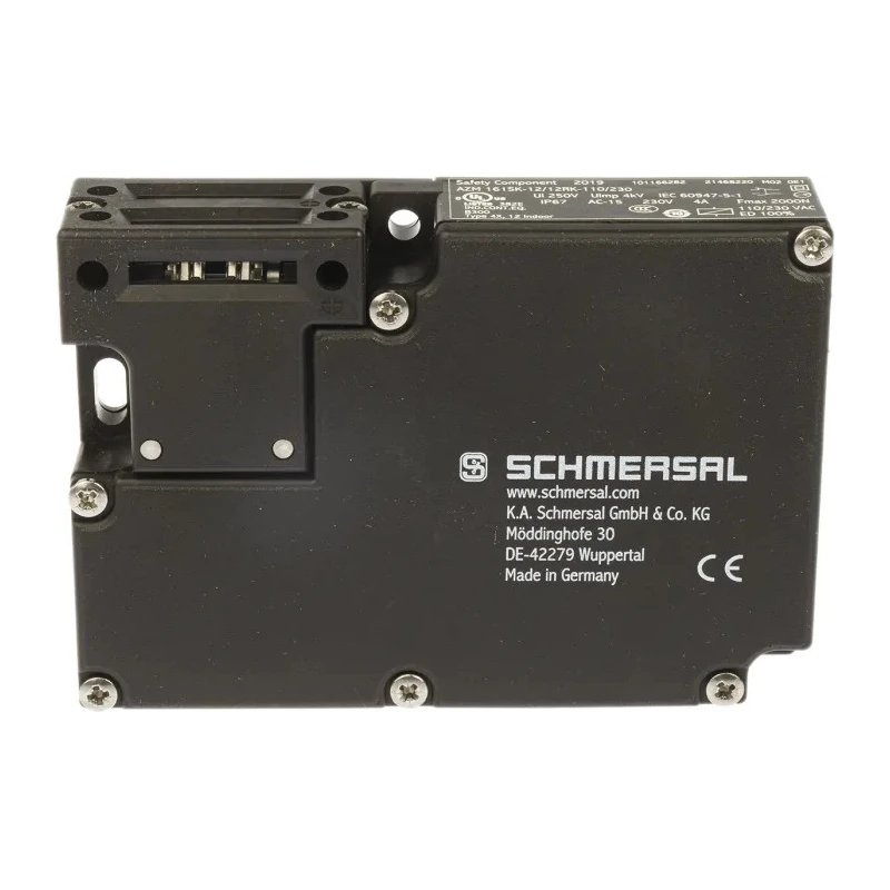 Schmersal Solenoid Interlock Switch AZM 161SK-12/12RK-110/230 Power to Unlock, 110/230V AC, 10W, IP67 Rated