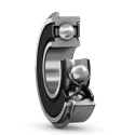 SKF 1 Row Deep Groove Ball Bearing 15 mm ID, 35 mm OD, 11 mm Width, Sheet Metal Cage, Sealed 6202-2RSHNR