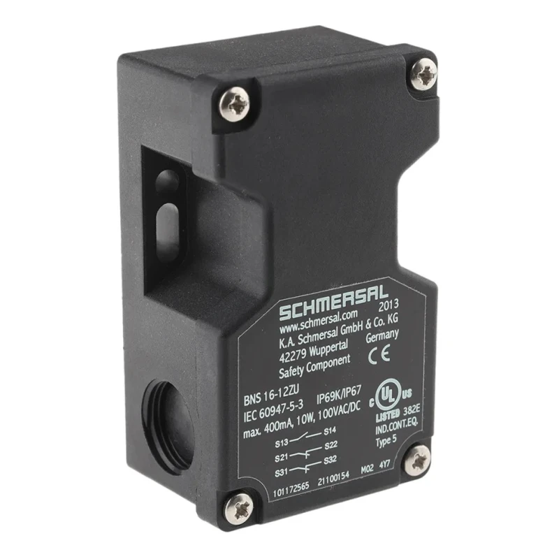 Schmersal Non-Contact Safety Switch, Plastic Housing, 100V AC/DC, 1 NO/2 NC, M12, Magnetic Sensor Principle BNS16