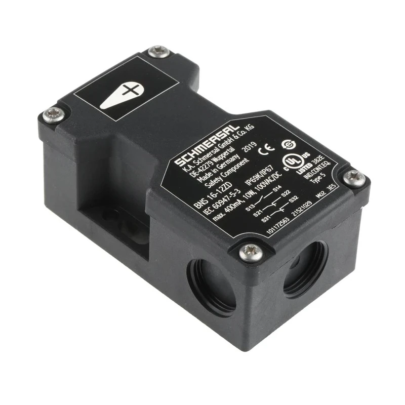 Schmersal Magnetic Non-Contact Safety Switch, Plastic Housing, 100V AC/DC, NO, NC, M20 BNS16