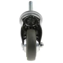 Guitel Hervieu Braked Swivel Castor 70 kg Load Capacity 80 mm Rubber Wheel Chrome Plated Frame 155301420