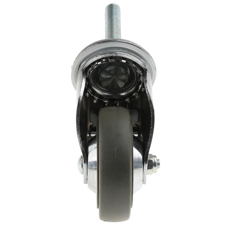 Guitel Hervieu Braked Swivel Castor 70 kg Load Capacity 80 mm Rubber Wheel Chrome Plated Frame 155301420
