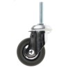 Guitel Hervieu Swivel Castor 80 mm Rubber Wheel 70 kg Load Capacity Pressed Steel Frame Chrome Plated 155301400