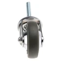 Guitel Hervieu Swivel Castor 80 mm Rubber Wheel 70 kg Load Capacity Pressed Steel Frame Chrome Plated 155301400