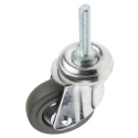 Guitel Hervieu Swivel Castor 80 mm Rubber Wheel 70 kg Load Capacity Pressed Steel Frame Chrome Plated 155301400