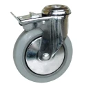 Guitel Hervieu Braked Swivel Castor 90 kg Capacity 125 mm Rubber Wheel 145321420