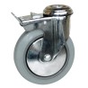 Guitel Hervieu Braked Swivel Castor 90 kg Capacity 125 mm Rubber Wheel 145321420