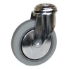 Guitel Hervieu Swivel Castor 80 kg Load Capacity 100 mm Rubber Wheel Chrome Plated Frame 145311400