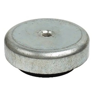 RS PRO Adjustable Foot M12 Thread, 50 mm Base Diameter, Zinc Plated Steel, 600 kg Static Load Capacity 126-3557