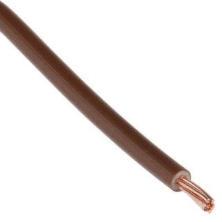 Prysmian 2.5 mm² Brown Hook Up Wire, 7/0.67 mm Core Strands, 3.6 mm Diameter, 100 m, Polyvinyl Chloride, 750V 20145178