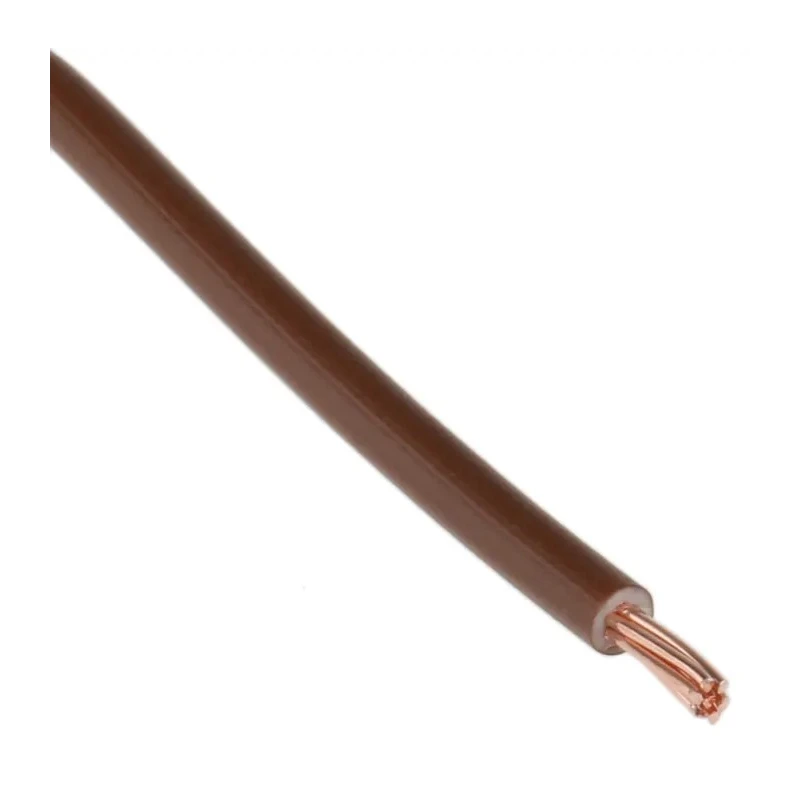 Prysmian 2.5 mm² Brown Hook Up Wire, 7/0.67 mm Core Strands, 3.6 mm Diameter, 100 m, Polyvinyl Chloride, 750V 20145178