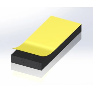 RS PRO Black EPDM Foam Tape, 20mm Width x 10 m Length x 5 mm Thickness, Single Sided Acrylic Adhesive 619-1786