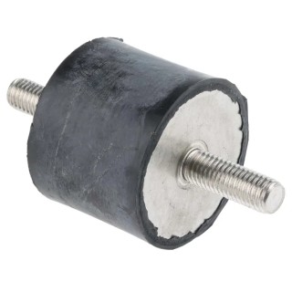 FIBET RS PRO Cylindrical M10 Anti-Vibration Mount Male to Male Bobbin 146 kg Compression Load 50 mm Diameter 40 mm 126-3914