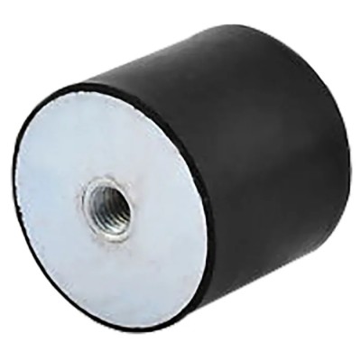 FIBET Cylindrical M6 Female to Female Anti-Vibration Mount Bobbin with 25.3 kg Compression, 20 mm OD, 20 mm Height 126-3923
