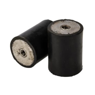 RS PRO Cylindrical M6 Anti-Vibration Mount, Female to Female Bobbin, 26.8 kg Compression Load, 30 mm Outside 126-3924