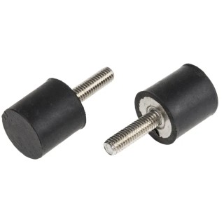 RS PRO Cylindrical M6 Anti-Vibration Mount Male Buffer Foot, 13.97 kg Compression Load, 20 mm Outside Diameter, 20 126-3928