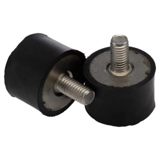 RS PRO Cylindrical M8 Anti-Vibration Mount Male Buffer Foot with 29.5 kg Compression Load 30 mm OD 20 mm Height 126-3929