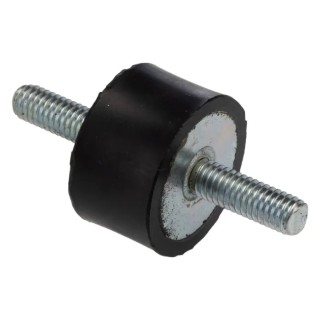 RS PRO M6 Anti-Vibration Mount Male to Male Bobbin Natural Rubber 25mm OD 15mm H 43kg Compression 126-3954