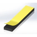 RS PRO Black EPDM Foam Tape 10mm Width x 10m Length x 3mm Thickness, Modified Acrylic Adhesive, Model 619-1720