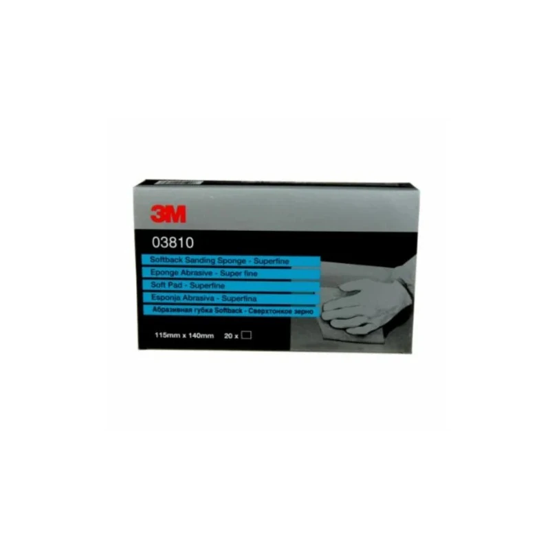 3M Aluminium Oxide Sanding Pad, Super Fine Grade, 140mm x 115mm P500 Grit 03810